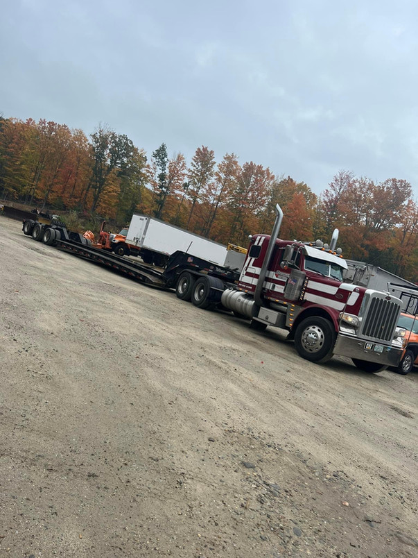 striped truck flatbed