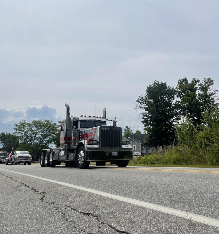 truck on the road